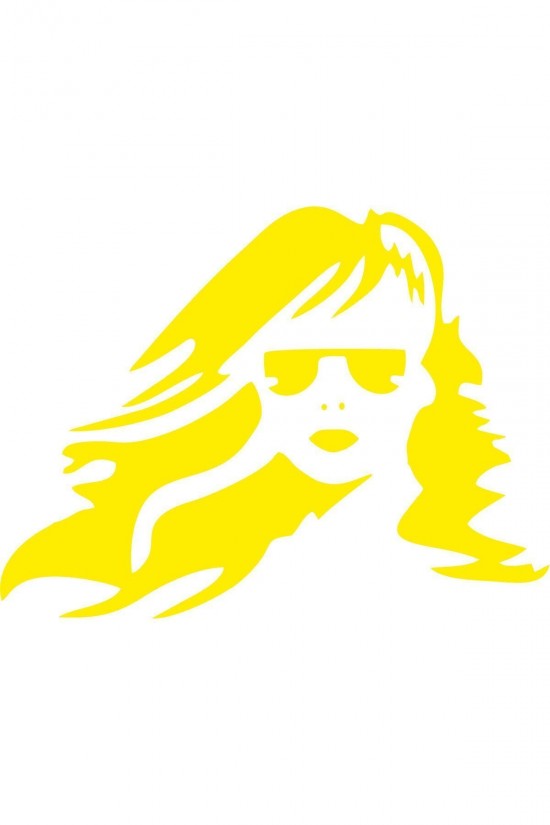 Kadın Madonna Minübüs Camı Oto Sticker Sarı Kadın Madonna Minübüs Camı Oto Sticker Sarı