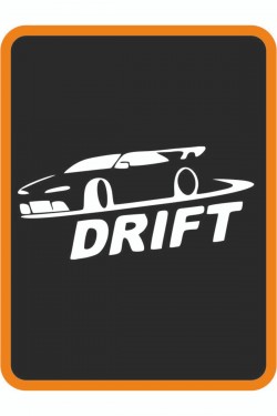 Drift Oto Sticker 20x10 Cm Beyaz