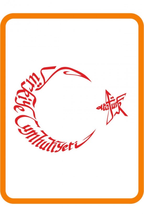 T.c Atatürk Yazılı Ay Yıldız Oto Sticker 20x14 Cm Kırmızı