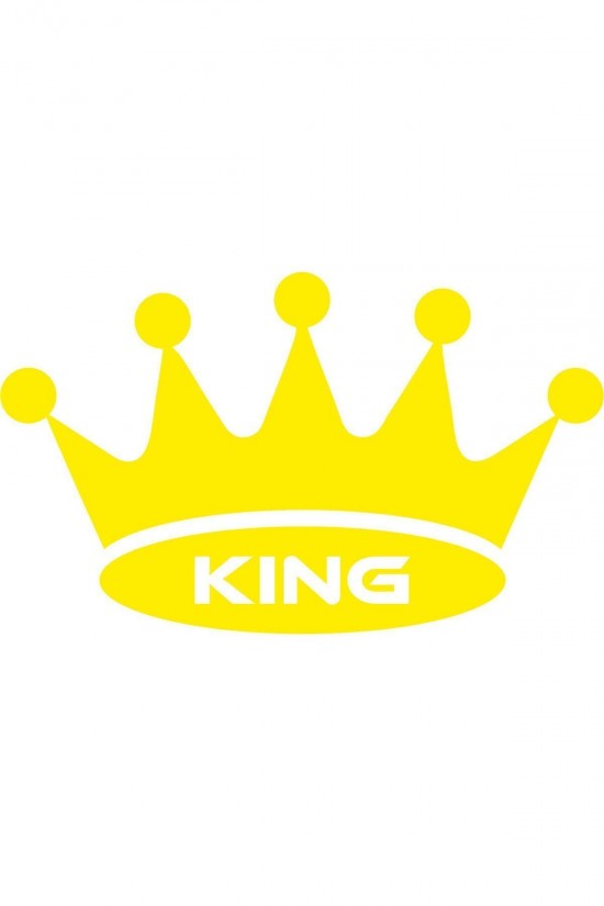 Kral Tacı Oto Sticker Sarı