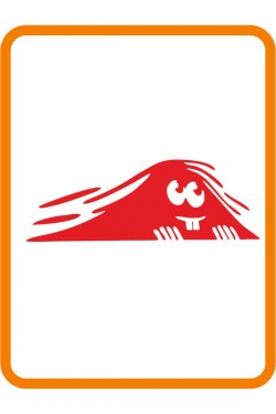 Bagajdan Bakan Sevimli Hayalet Oto Sticker 30x10 Cm Kırmızı