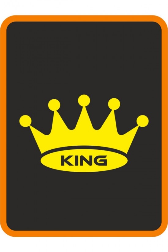 King - Kral Oto Sticker Motor Sticker 25x15 Cm Sarı