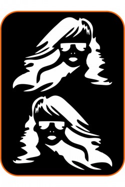 Kadın Madonna 2 Adet Sağ-sol Takım Ticari Araç Oto Sticker 30x23 Cm Beyaz