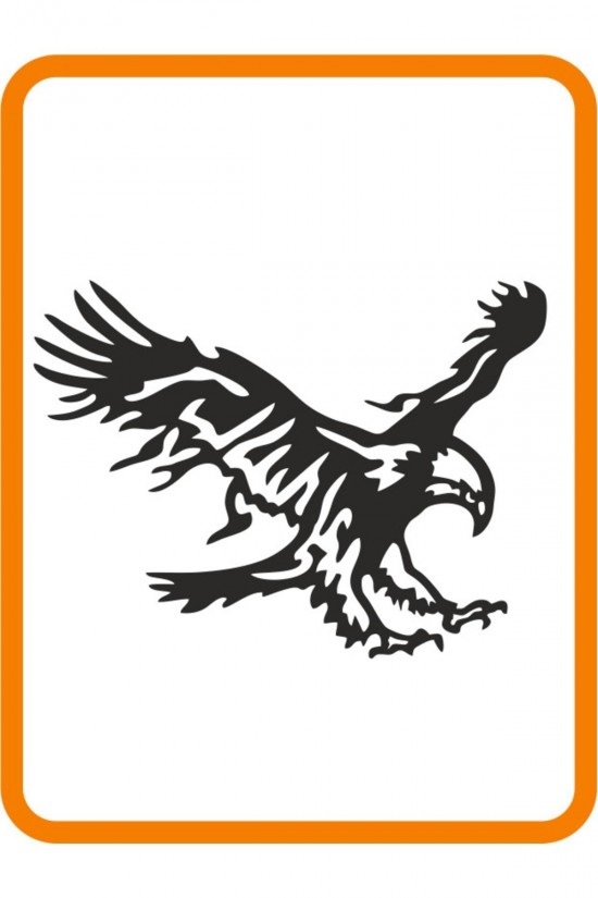 Kartal Oto Sticker Büyük Boy 40x30 Cm Siyah Kartal Oto Sticker Büyük Boy 40x30 Cm Siyah