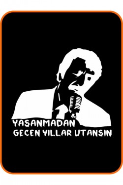 Müslüm ''yaşanmadan Geçen Yıllar Utansın '' Oto Sticker 20x23 Cm Beyaz