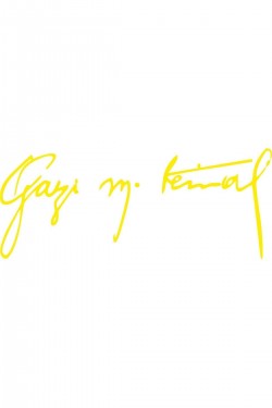 Gazi Mustafa Kemal Imza Oto Sticker Sarı