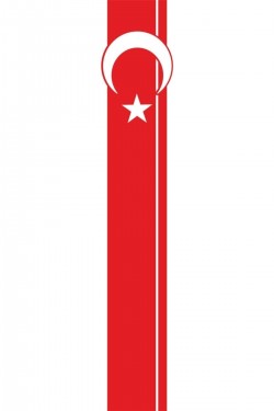 Ay Yıldız Kaput Şerit Oto Sticker Kırmızı