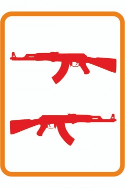''keleş Ak47'' 2 Adet Sağ Ve Sol Oto Sticker 20x6 Cm Kırmızı