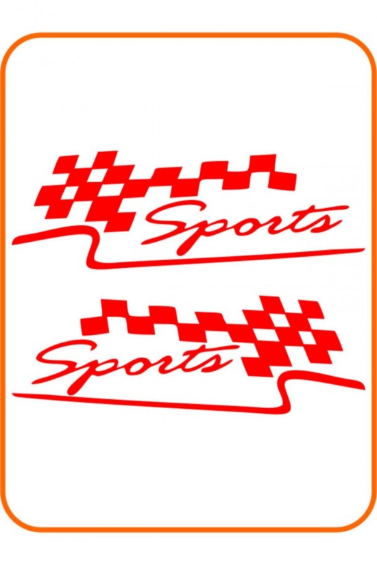 2 Adet Sports Far Üstü Veya Kaporta Sticker - Sağ Ve Sol 30x10 Cm Kırmızı 2 Adet Sports Far Üstü Veya Kaporta Sticker - Sağ Ve Sol 30x10 Cm Kırmızı