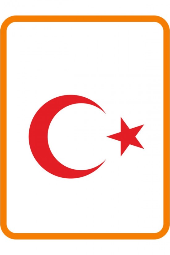 Ay Yıldız Hilal Bayrak Oto Sticker 30x22 Cm Kırmızı