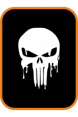 Punısher Marvel Oto Sticker 22x15 Cm Beyaz