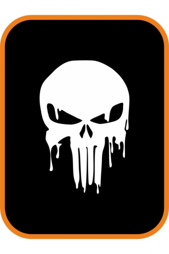 Punısher Marvel Oto Sticker 22x15 Cm Beyaz Punısher Marvel Oto Sticker 22x15 Cm Beyaz