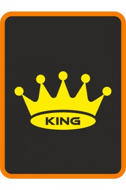 King - Kral Oto Sticker Motor Sticker 20x12 Cm Sarı