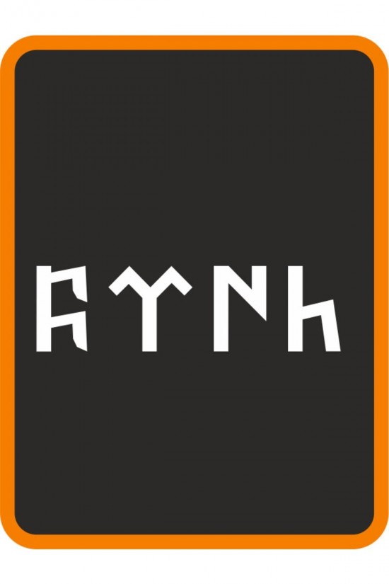 Türk Göktürkçe Oto Sticker 30x9 Cm Beyaz