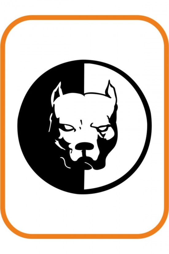 Pitbull Oto Sticker 15x15 Cm Siyah