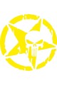 Army Punısher Oto Sticker Sarı