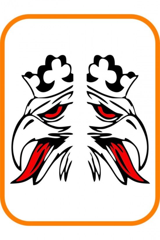 Kral Kartal Siyah 2 Adet Sağ Ve Sol Ticari Araç Oto Sticker 40x20 Cm Siyah