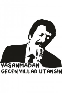 Müslüm Gürses Şarkı Sözü Sticker 24x20 Cm Siyah Renk Müslüm Gürses Şarkı Sözü Sticker 24x20 Cm Siyah Renk