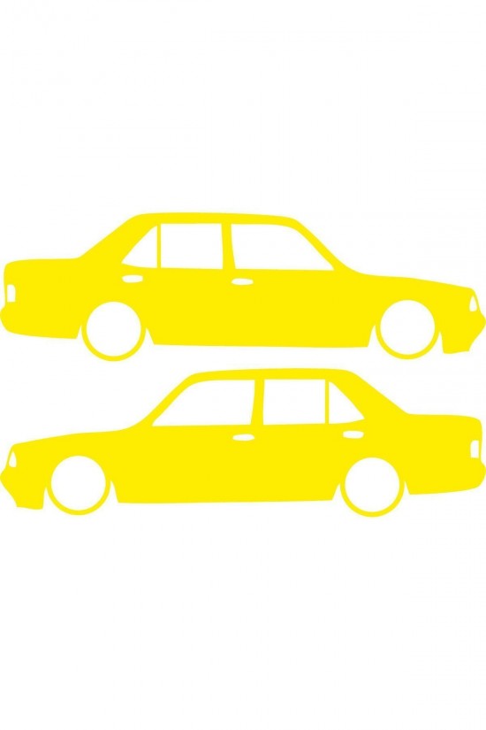 Tofaş Kelebek Ikili Oto Sticker Sarı