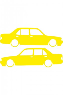 Tofaş Kelebek Ikili Oto Sticker Sarı