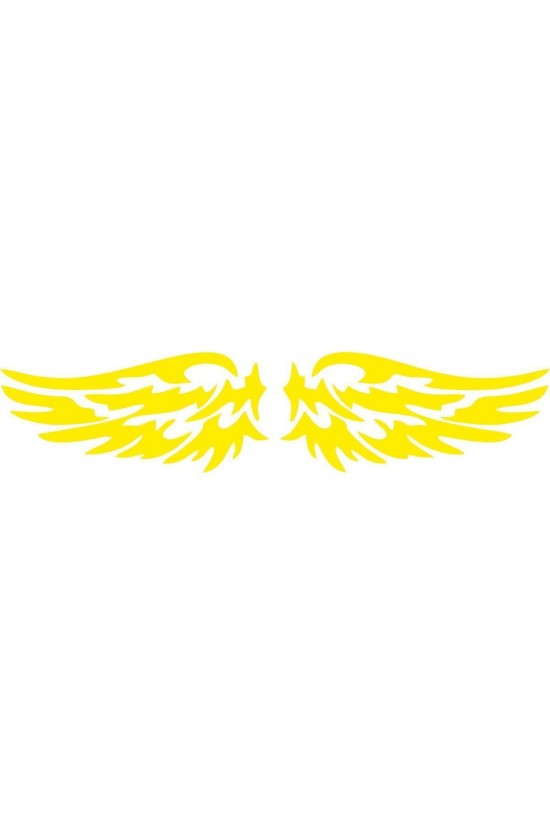 Angels Kanat Logo Kanat Oto Sticker Sarı Angels Kanat Logo Kanat Oto Sticker Sarı
