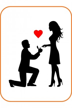 Kalpli Teklif Sevgili Oto Sticker 18x15 Cm Siyah