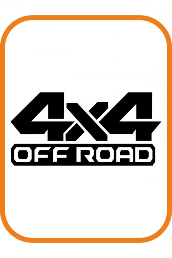 4x4 Off Road 2 Adet Oto Sticker Büyük Boy 20x10 Cm Siyah