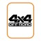 4x4 Off Road 2 Adet Oto Sticker Büyük Boy 20x10 Cm Siyah