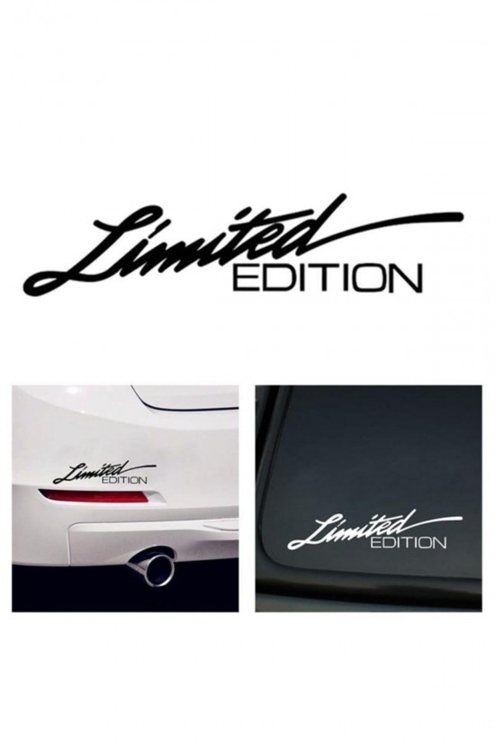 '' Limited Edition '' Oto Sticker Motor Sticker 25x8 Cm Beyaz