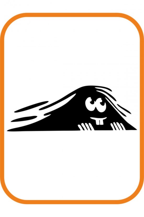 Bagajdan Bakan Sevimli Hayalet Oto Sticker 20x7 Cm Siyah Bagajdan Bakan Sevimli Hayalet Oto Sticker 20x7 Cm Siyah