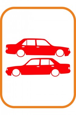 Tofaş Sağ-sol Takım 2 Adet Oto Sticker 25x8 Cm Kırmızı Uyumlu