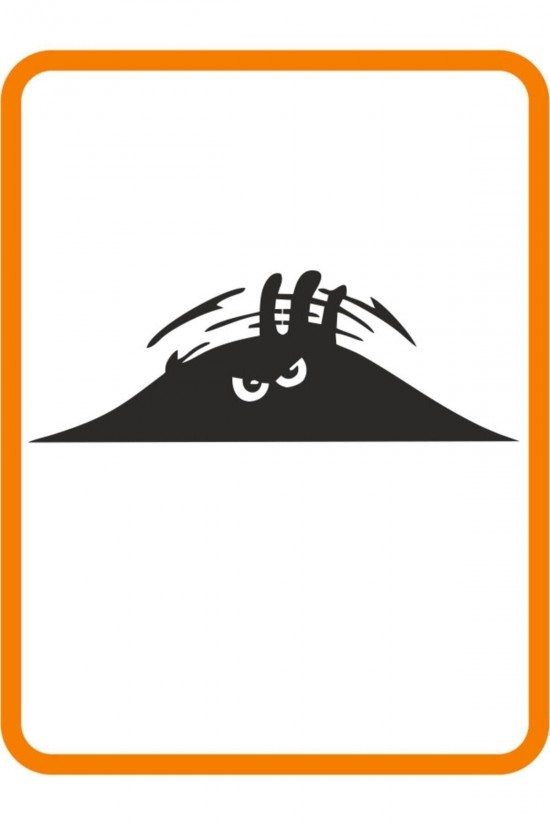 Bagajdan Bakan Kızgın Hayalet Oto Sticker 30x10 Cm Siyah Bagajdan Bakan Kızgın Hayalet Oto Sticker 30x10 Cm Siyah