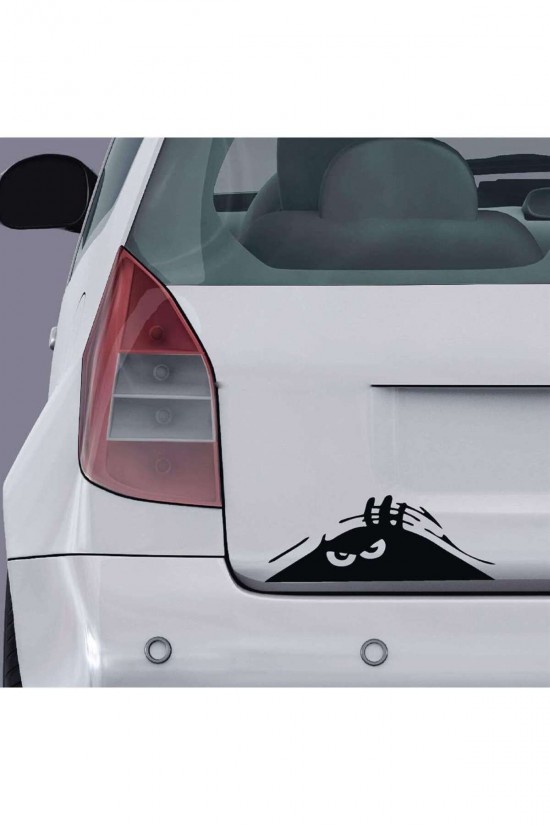Bagajdan Bakan Kızgın Hayalet Oto Sticker 30x10 Cm Siyah Bagajdan Bakan Kızgın Hayalet Oto Sticker 30x10 Cm Siyah