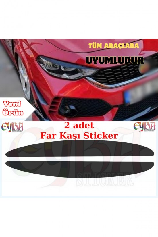 Araç Far Kaşı Sticker 2 Adet Sağ-Sol Araç Far Kaşı Sticker 2 Adet Sağ-Sol