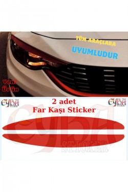 Araç Far Kaşı Sticker 2 Adet Sağ-Sol Araç Far Kaşı Sticker 2 Adet Sağ-Sol