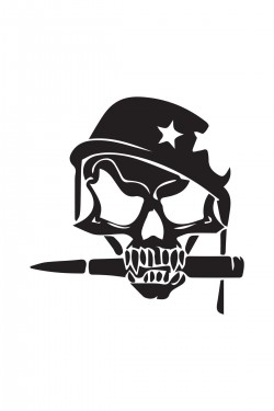 Asker Kuru Kafa Oto özel yeni kaliteli Kaliteli Sticker Siyah 15 Cm