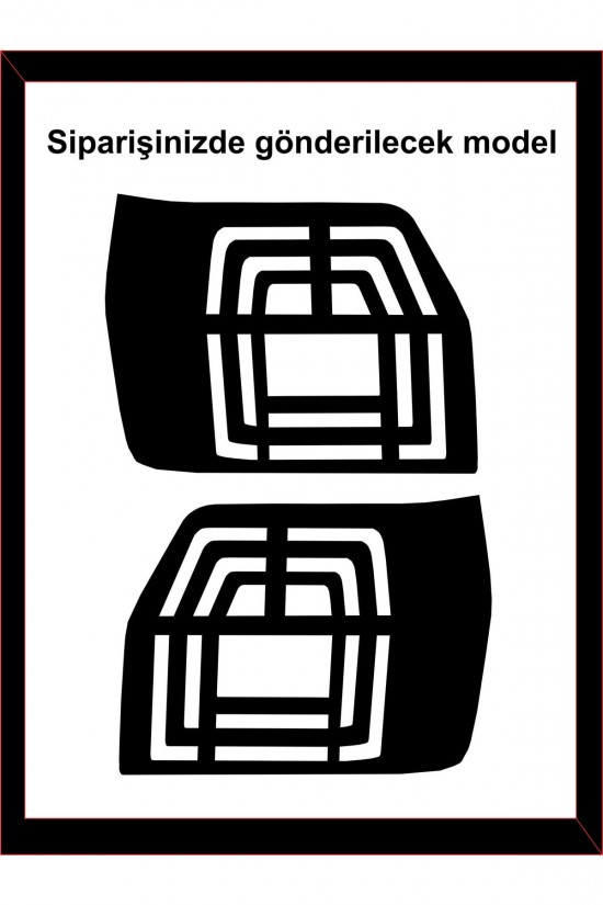 Uno İçin özel yeni uyumlu Aksesuar Stop Farı Led Görünümlü Folyo Kaplama Model 2