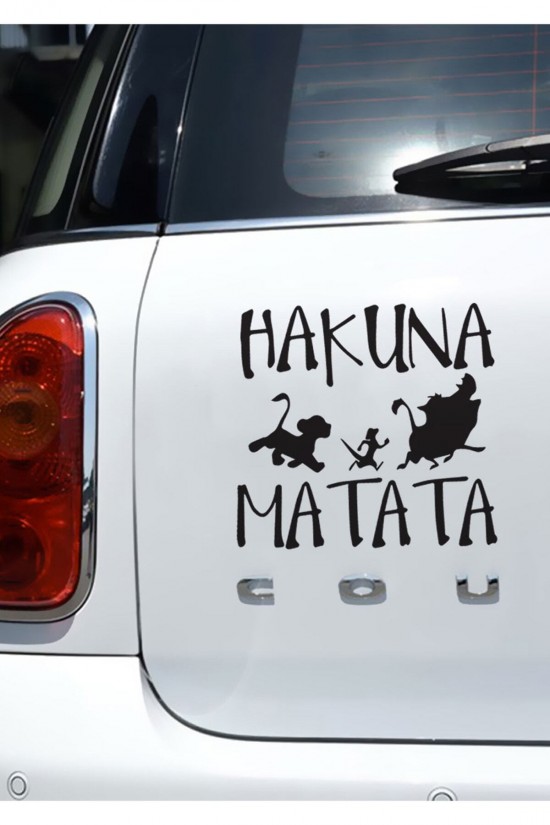 Hakuna Matata Oto özel yeni kaliteli Kaliteli Sticker Siyah 15 Cm Hakuna Matata Oto özel yeni kaliteli Kaliteli Sticker Siyah 15 Cm