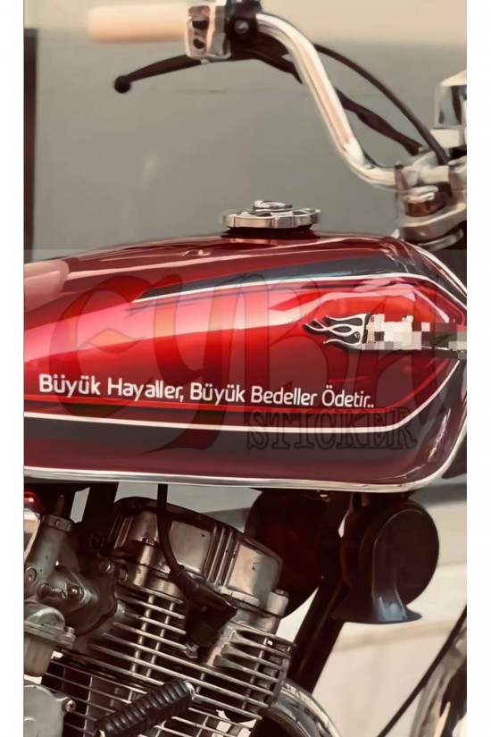 Büyük Hayaller, Büyük Bedeller Ödetir... motorsiklet yazı sticker Büyük Hayaller, Büyük Bedeller Ödetir... motorsiklet yazı sticker