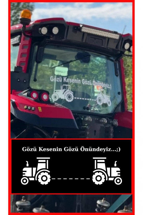 Gözü Kesenin Gözü Önündeyiz...;) traktör arkası yazı sticker Gözü Kesenin Gözü Önündeyiz...;) traktör arkası yazı sticker