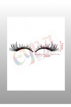 Araç kirpik sticker 2 adet 25 cm siyah renk