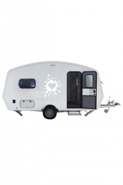 Karavan Ve Traktör Ve Araba Sticker Yapışkan Damlacıklı Kalp Motifi