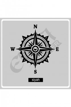 Pusula Sticker 60X60 cm 1 Adet Oto Sticker - Kamp Karavan Sticker