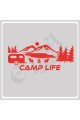 Camp Life Sticker 120X50 1 Adet Oto Sticker - Kamp Karavan Sticker Duvar Sticker