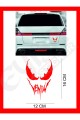 Venom  Araba, Motorsiklet, Kask, Laptop,cam Sticker 16x12 Cm VENOM YAZILI