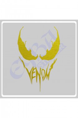 Venom  Araba, Motorsiklet, Kask, Laptop,cam Sticker 16x12 Cm VENOM YAZILI
