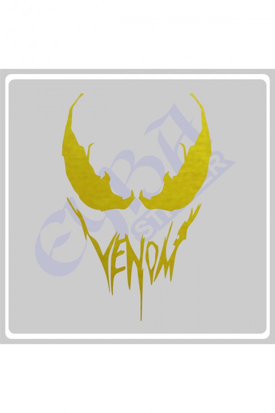 Venom  Araba, Motorsiklet, Kask, Laptop,cam Sticker 16x12 Cm VENOM YAZILI