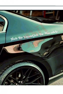 Hızlı Bir Yaşam Gizli Bir Mücadele 60x6 Cm Araç Yazı Sticker Traktör Kamyon Araba