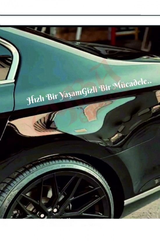 Hızlı Bir Yaşam Gizli Bir Mücadele 60x6 Cm Araç Yazı Sticker Traktör Kamyon Araba Hızlı Bir Yaşam Gizli Bir Mücadele 60x6 Cm Araç Yazı Sticker Traktör Kamyon Araba