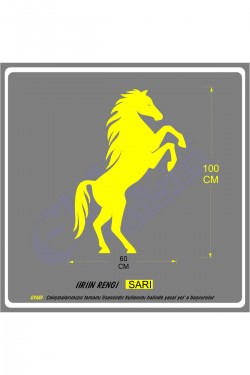 ŞAHA KALKMIŞ AT STİCKER ARAÇ ARABA DUVAR 100X60 CM ŞAHA KALKMIŞ AT STİCKER ARAÇ ARABA DUVAR 100X60 CM